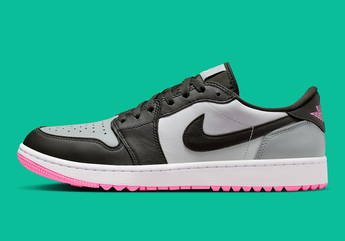 グリーンに映える華やかさ！ エア ジョーダン 1 ロー ゴルフに『ピンクグロウ』が新登場