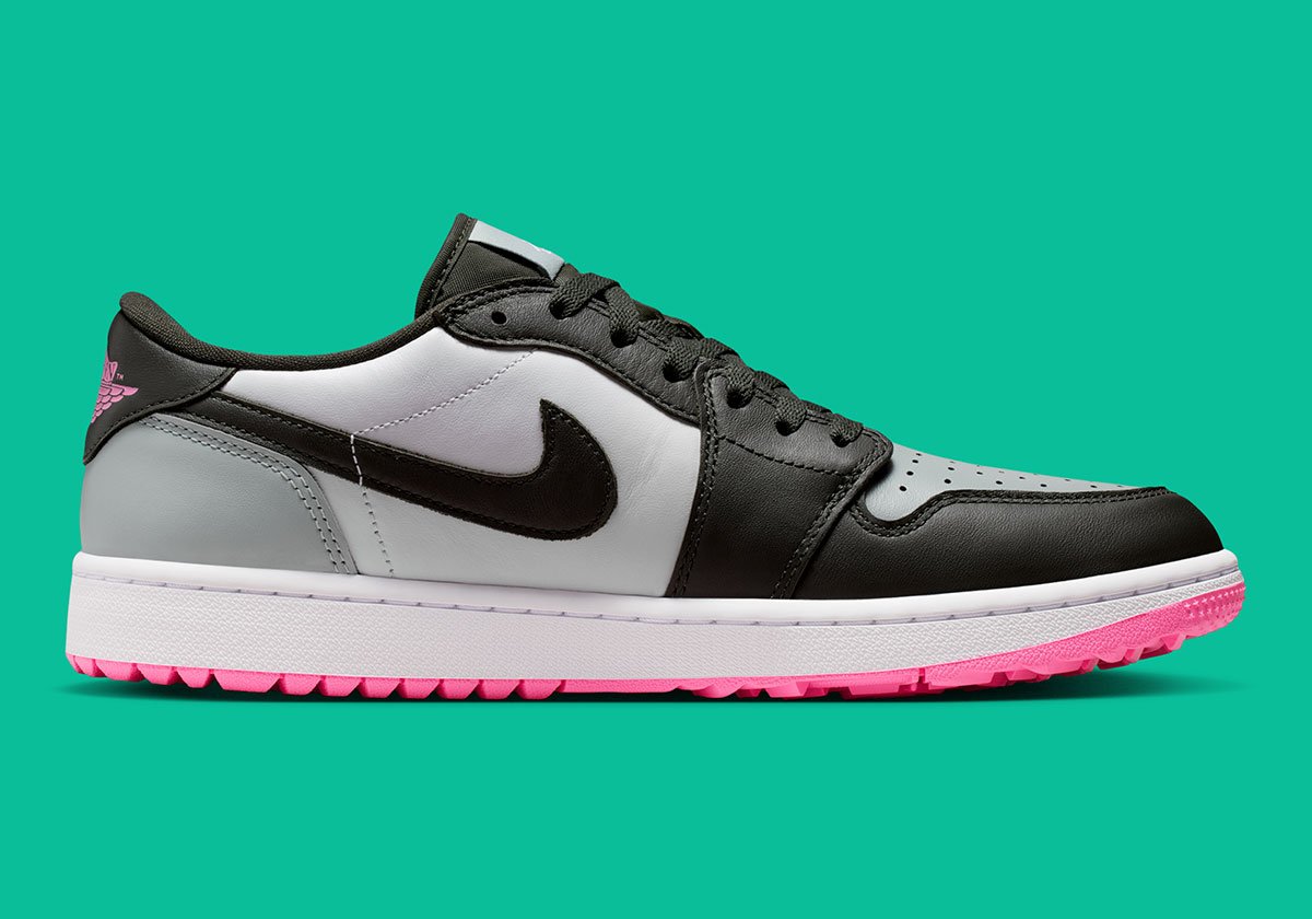 グリーンに映える華やかさ！ エア ジョーダン 1 ロー ゴルフに『ピンクグロウ』が新登場