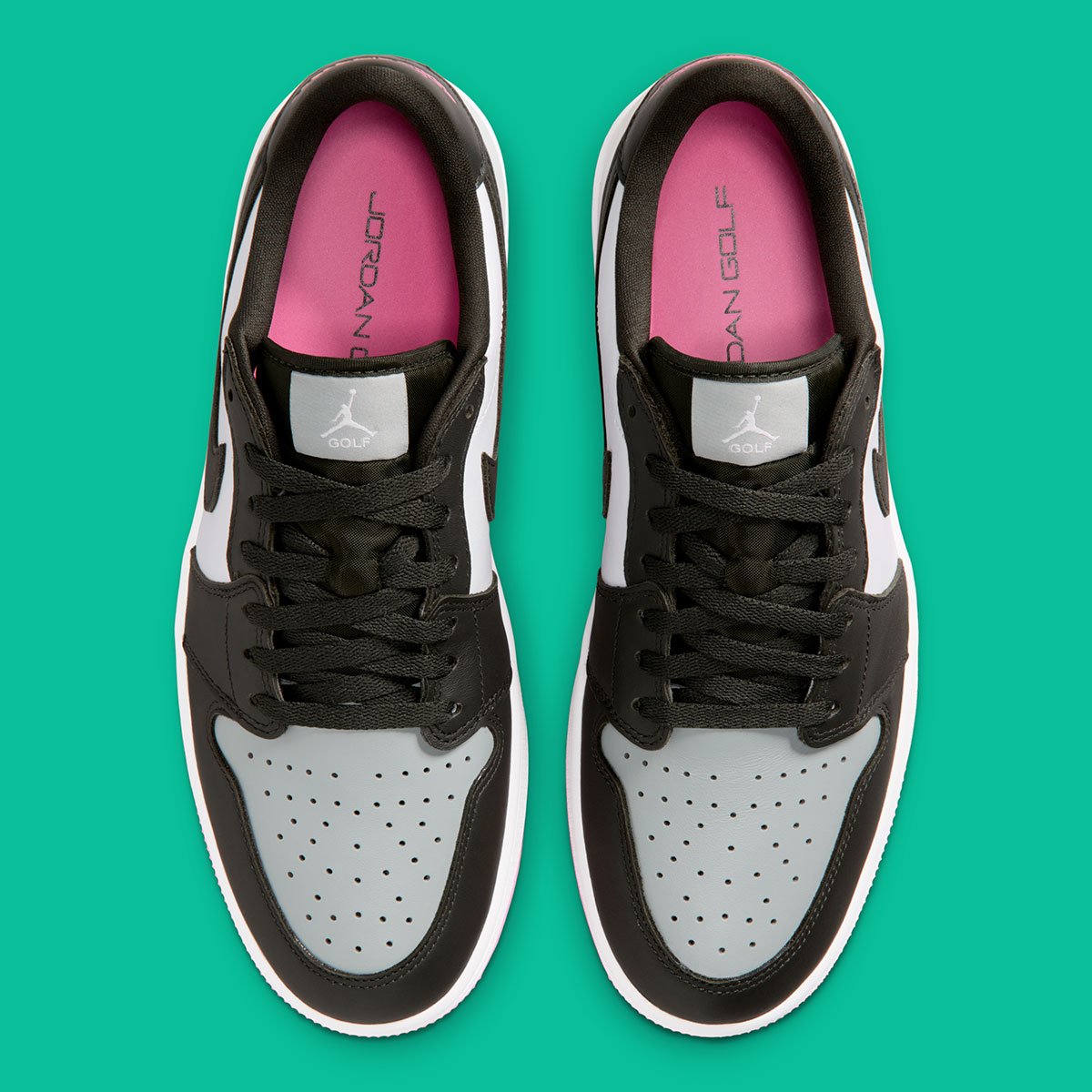 グリーンに映える華やかさ！ エア ジョーダン 1 ロー ゴルフに『ピンクグロウ』が新登場