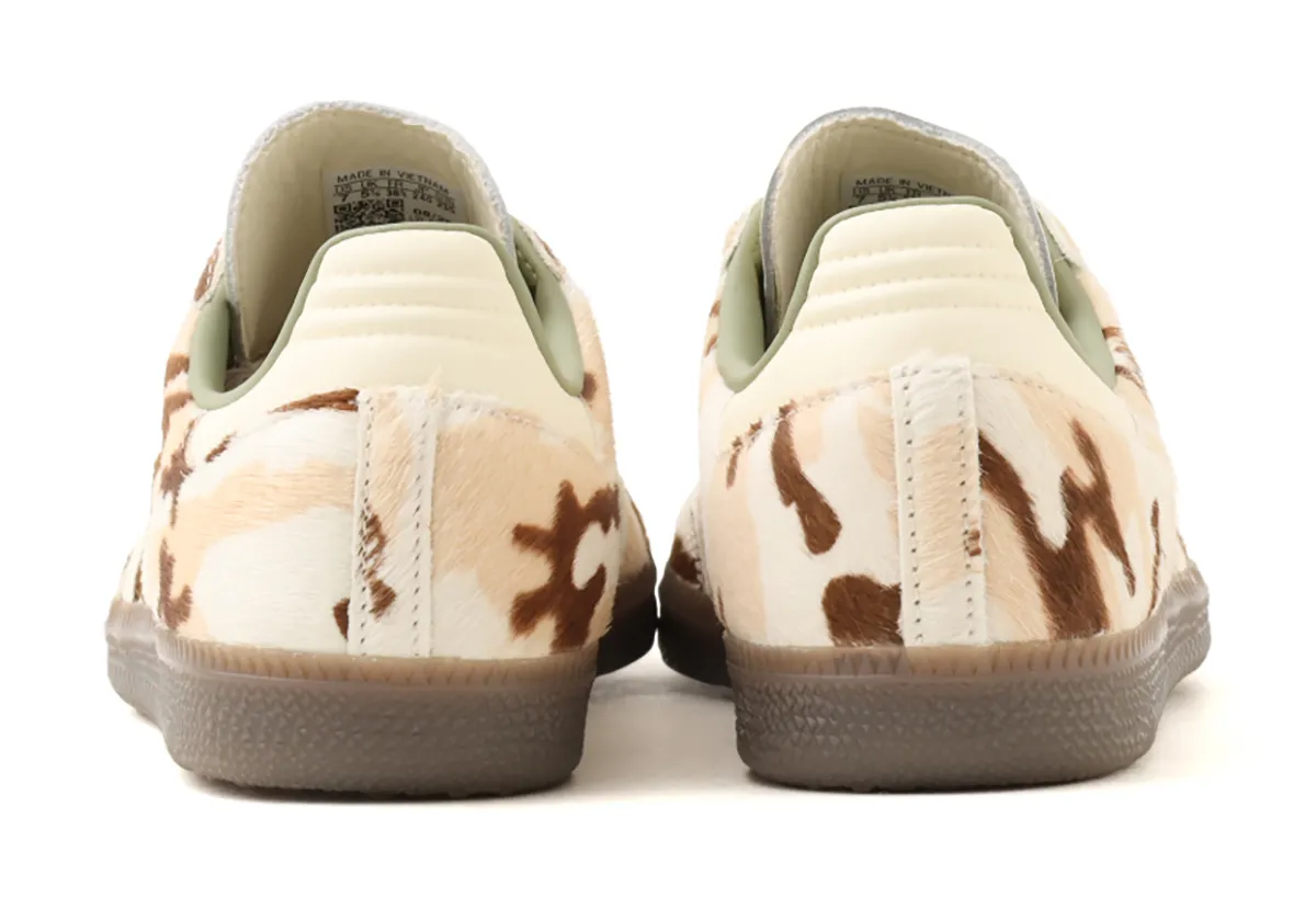 秋冬の足元に刺激を。カウ柄×カモフラージュで魅せる個性派adidas Sambaが登場